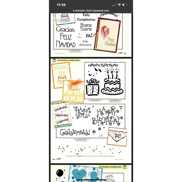 Stampin’ Up 1995 Retired Bold Birthday Rubber Stamp Cake Present Card Making NWT - Picture 7 of 7